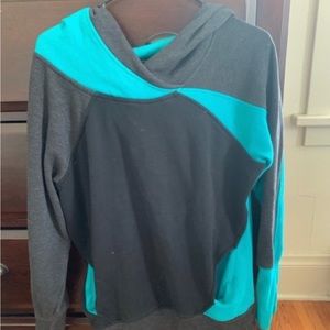 Women’s Fox Brand Hoodie Sweatshirt Teal and Grey